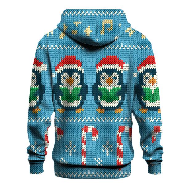 Christmas Carol Penguin March Design zip-up hoodies