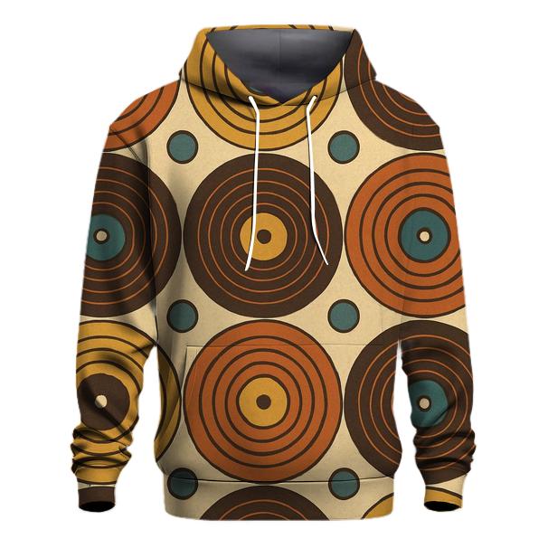 Vinyl Record Ripple Grid zip-up hoodies