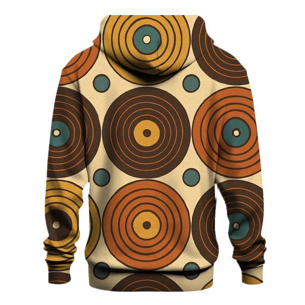 Vinyl Record Ripple Grid zip-up hoodies