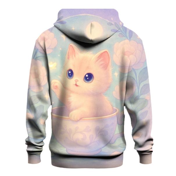 Moonlit Teacup Kitten Garden hoodie styles