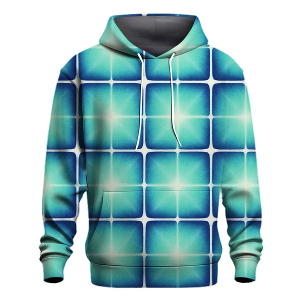 Aurora Itajime Clamp Grid zip-up hoodies