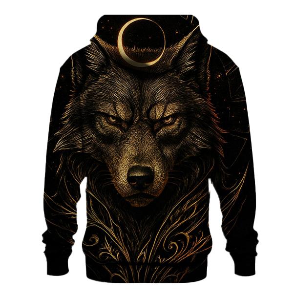 Gilded Eclipse Wolf Sentinel hoodie trends