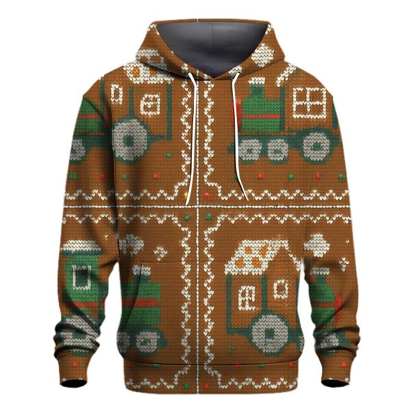 Toy Train Gingerbread Loop Design hoodie designs