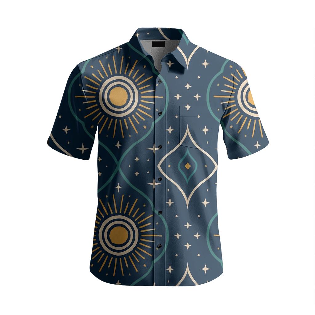 Pulsar Medallion Ogee Repeat fashion embroidery shirts