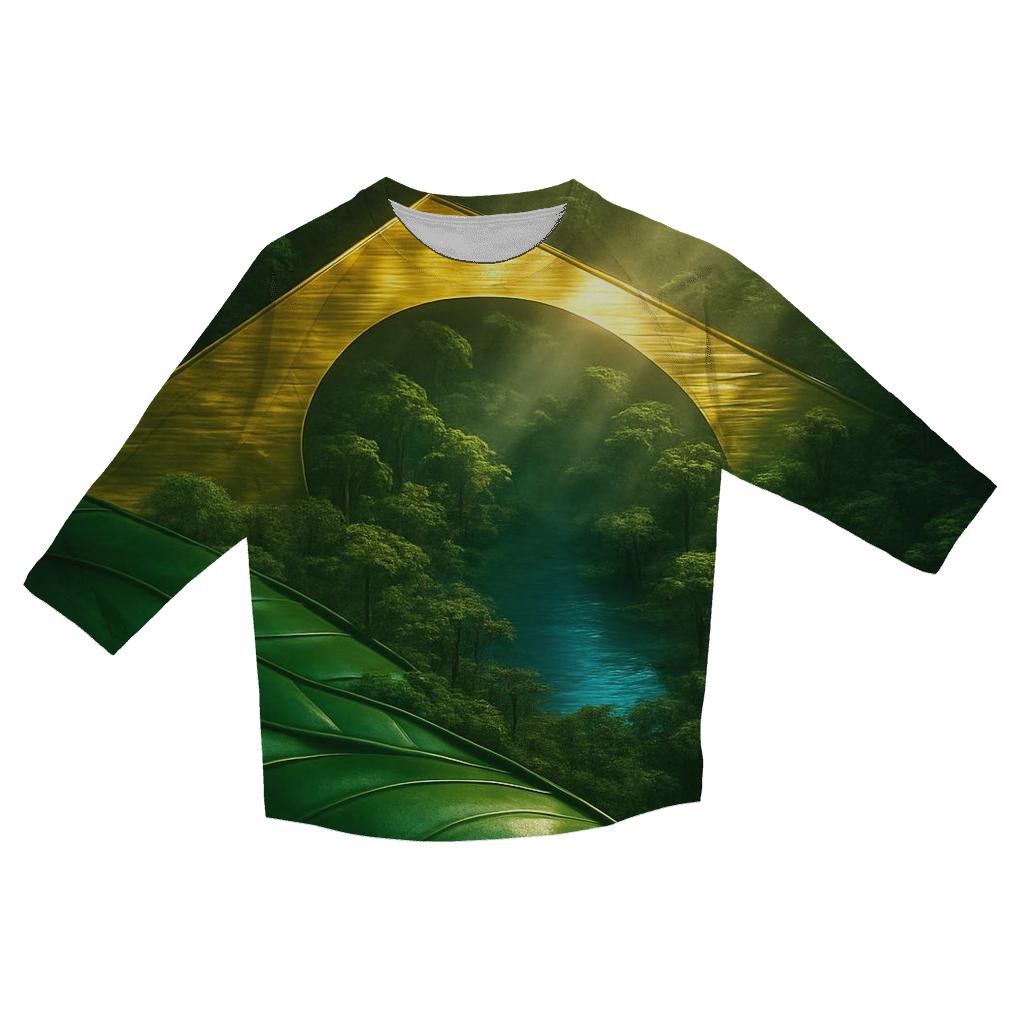 Brazil Aurora Metallic Canopy designer 3/4 sleeve blouses