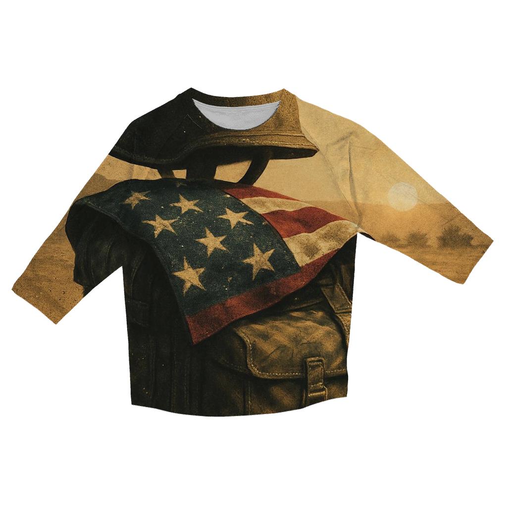 Desert Stars Freedom Sentinel fashion 3/4 sleeve shirts