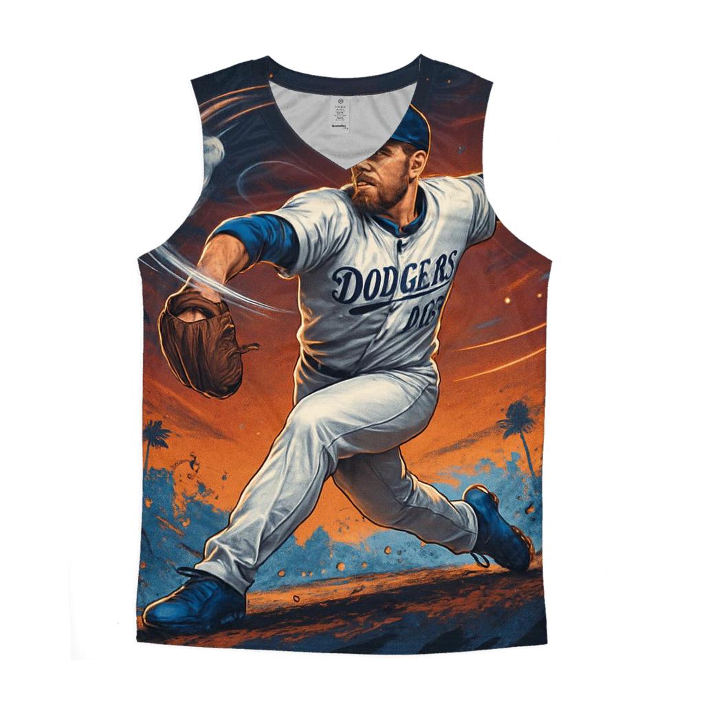 Chrome Pitcher Through Sunset Atmosphere personalized athletic tanks
