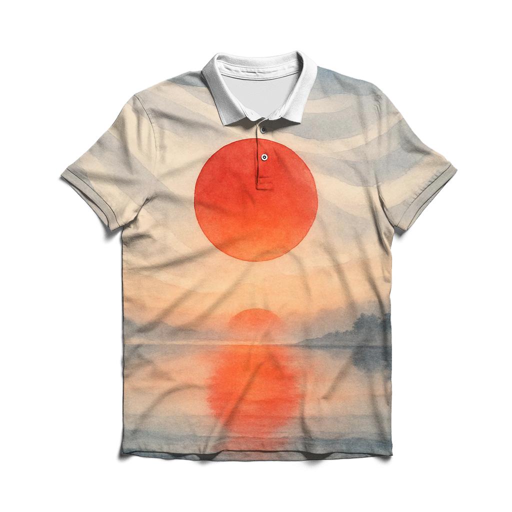 Japan Rising Tide Reflection designer slim fit polos