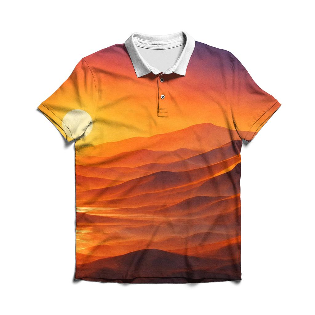 Radiant Dune Mirage Sunset classic pique polos