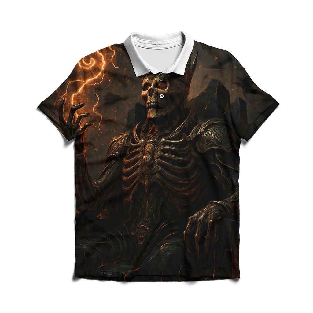 Iron Crown Of The Lava Wraith King embroidered polo tops