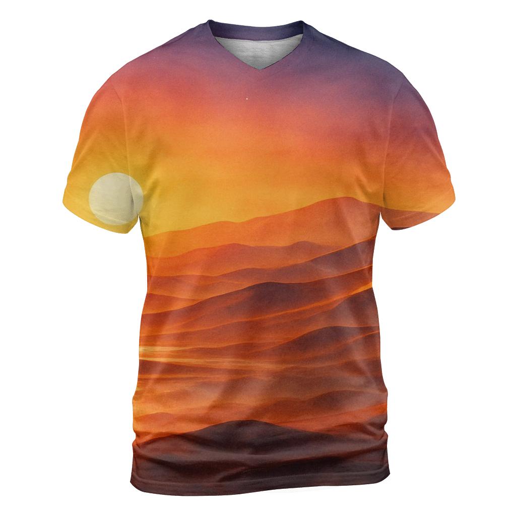 Radiant Dune Mirage Sunset unique graphic print tees
