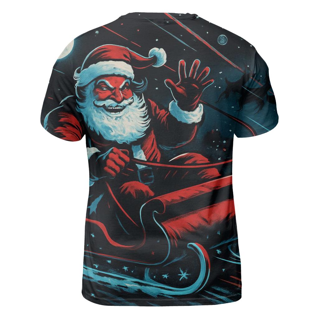 Midnight Sleigh Drift Santa custom all-over print shirts