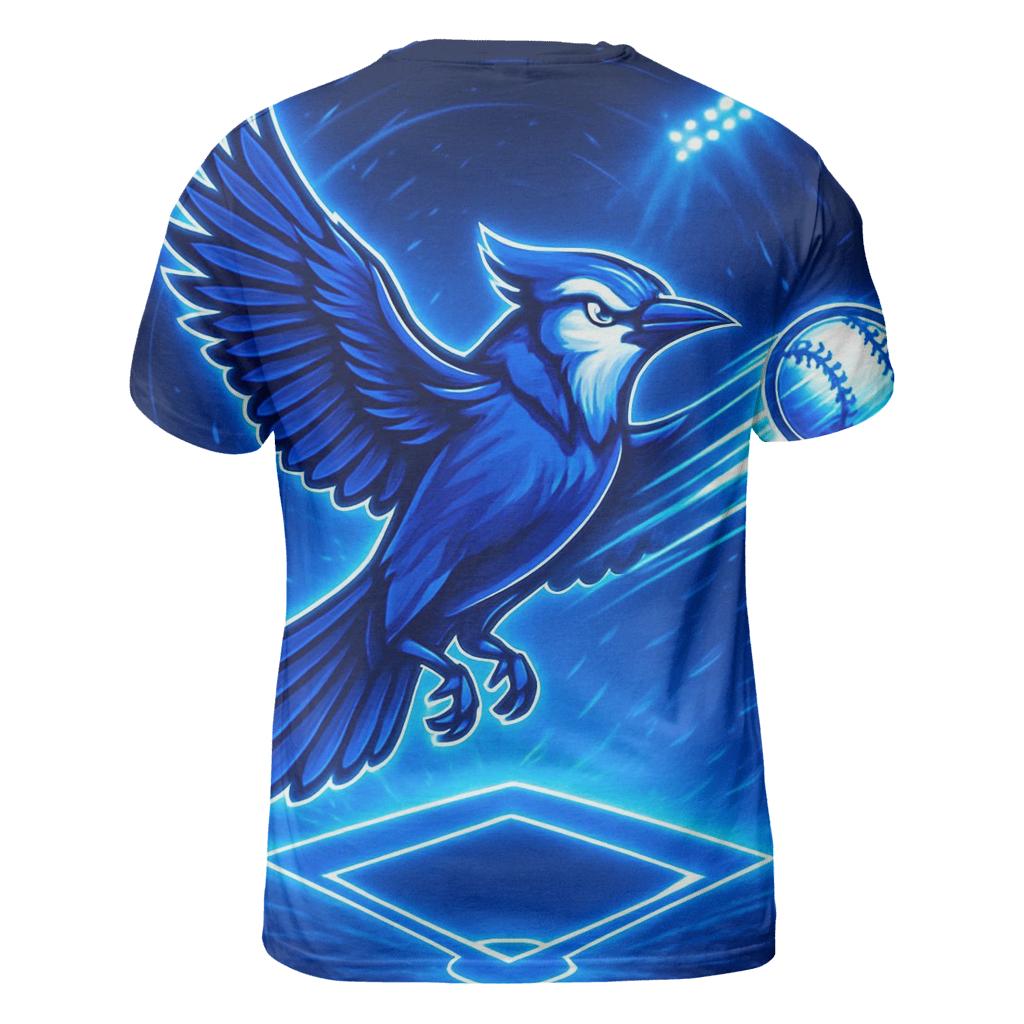Diamond Comet Blue Jays Surge vibrant all-over design tees