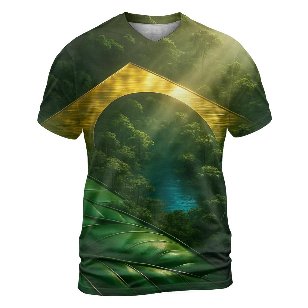 Brazil Aurora Metallic Canopy unique graphic print tees