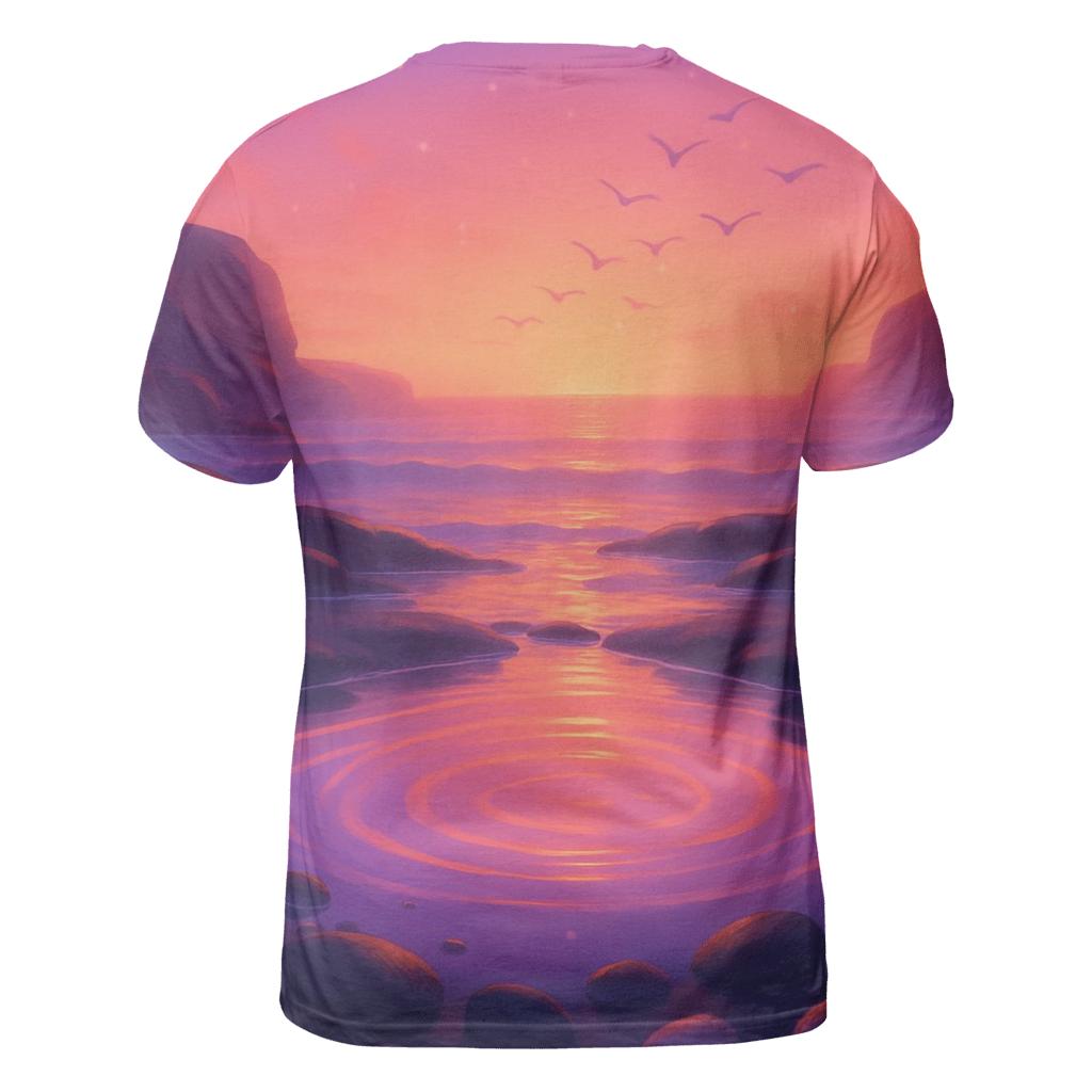 Celestial Tidepool Sunset Sanctuary designer pattern shirts
