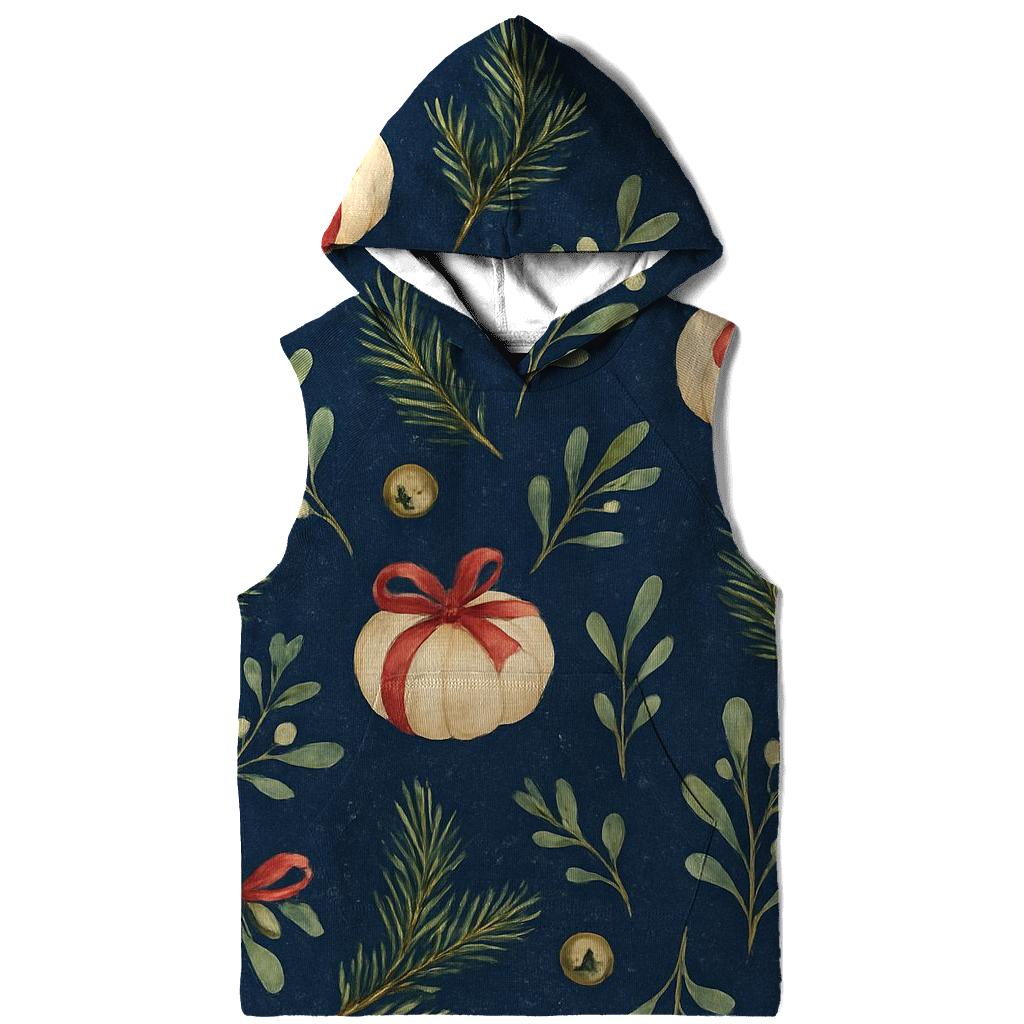 Ivory Pumpkin Gift Wrap Scatter On Midnight Blue Background hoodies fashion