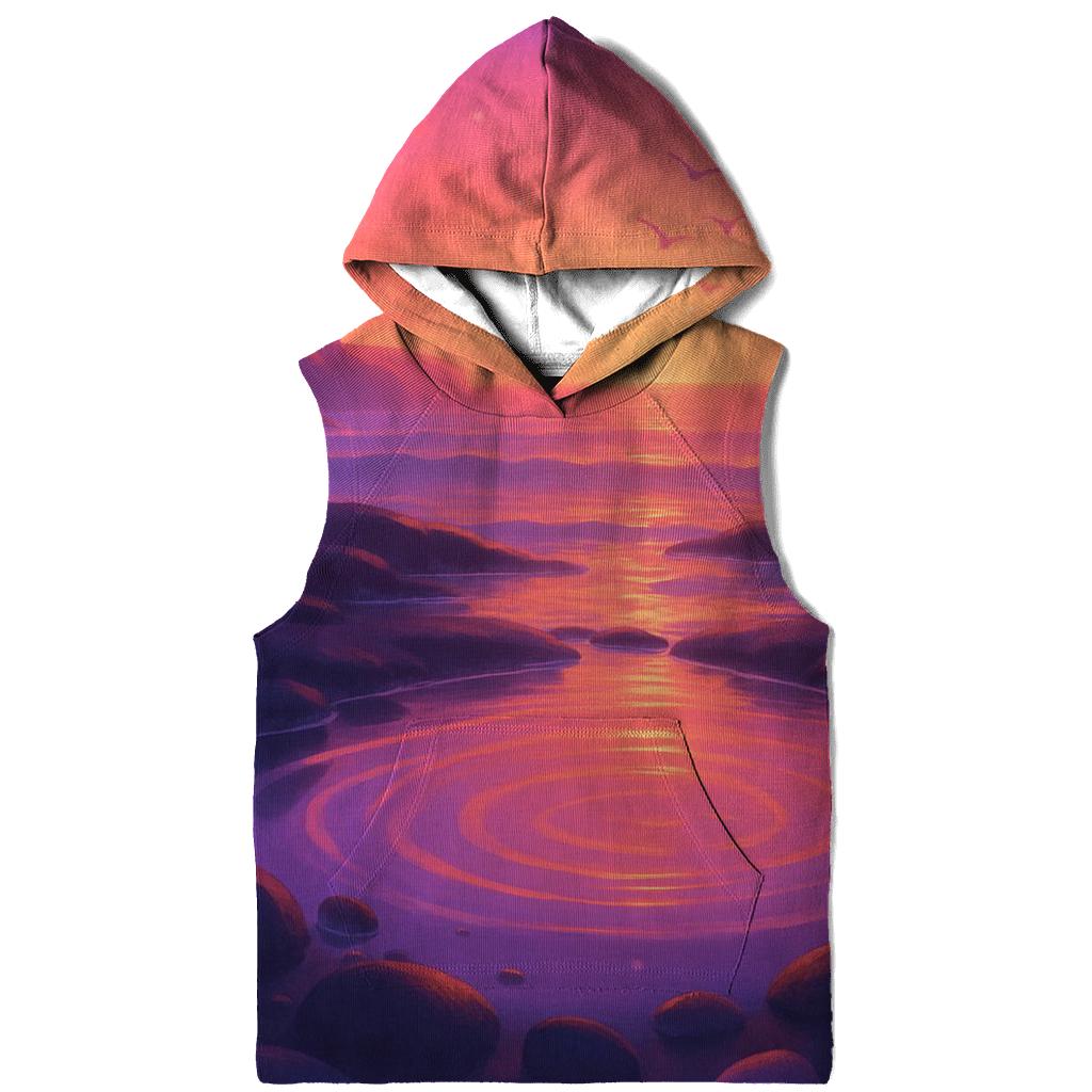 Celestial Tidepool Sunset Sanctuary pullover hoodies