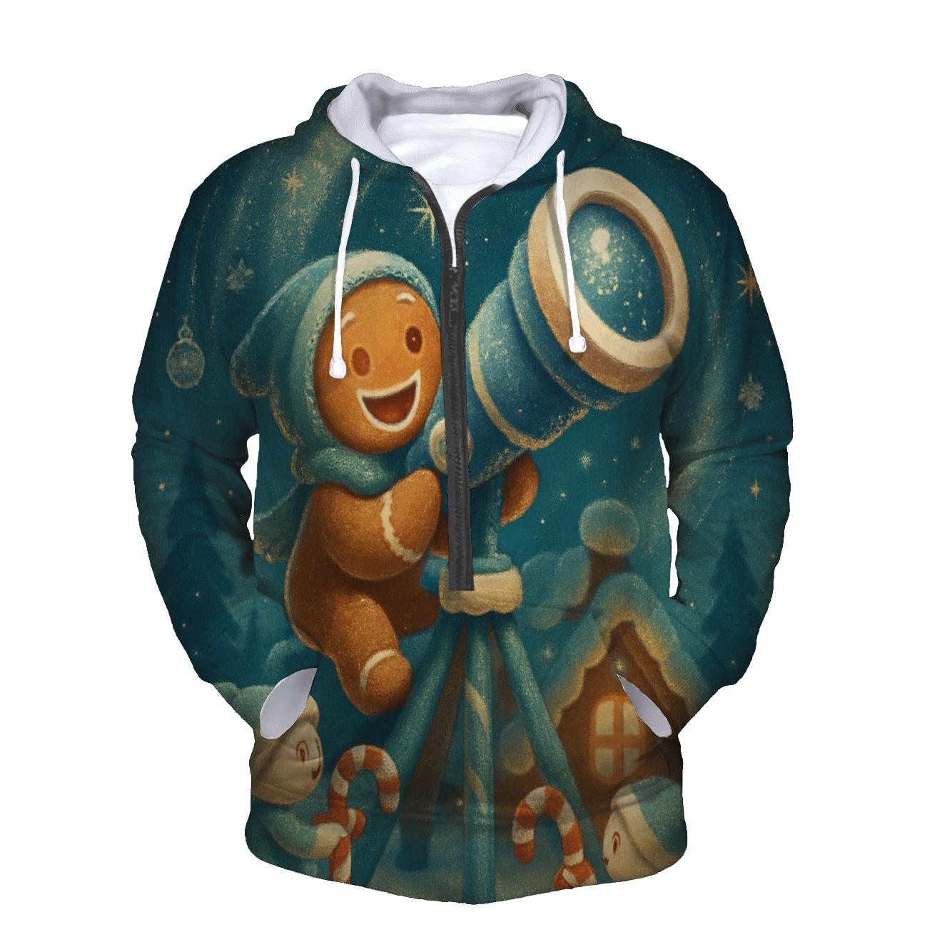 Gingerbread Observatory Under The Aurora hoodies fashion