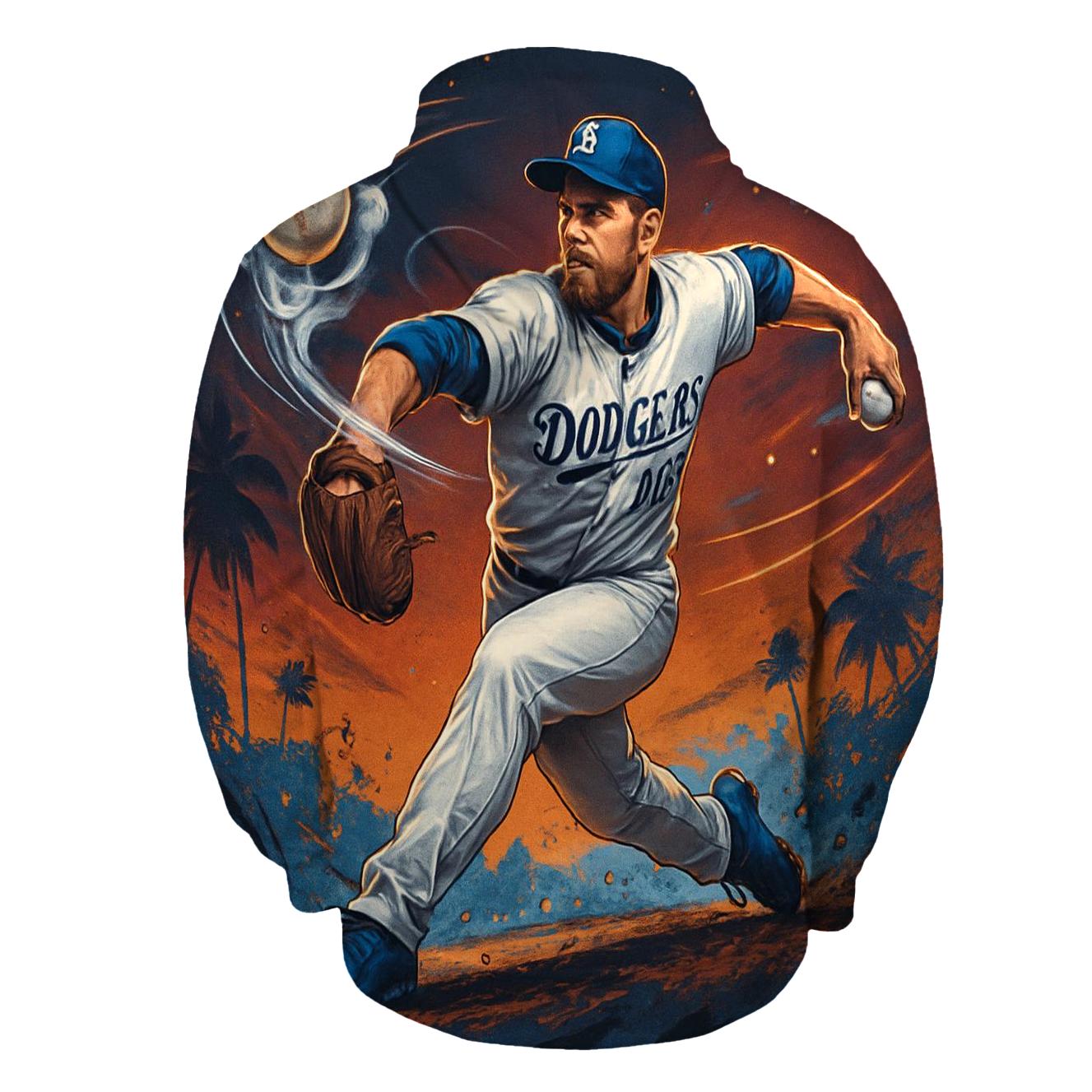 Chrome Pitcher Through Sunset Atmosphere graphic hoodies
