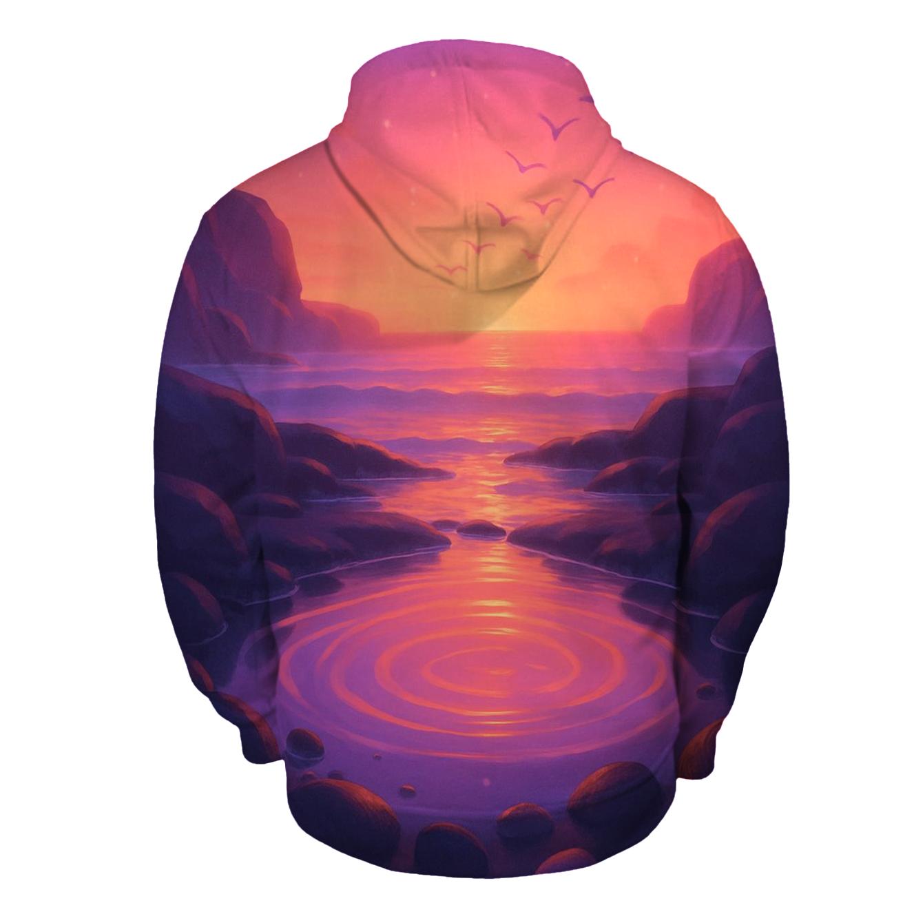 Celestial Tidepool Sunset Sanctuary heavyweight hoodies