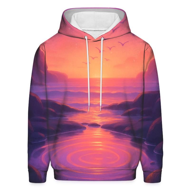 Celestial Tidepool Sunset Sanctuary heavyweight hoodies