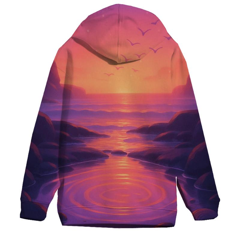 Celestial Tidepool Sunset Sanctuary heavyweight hoodies