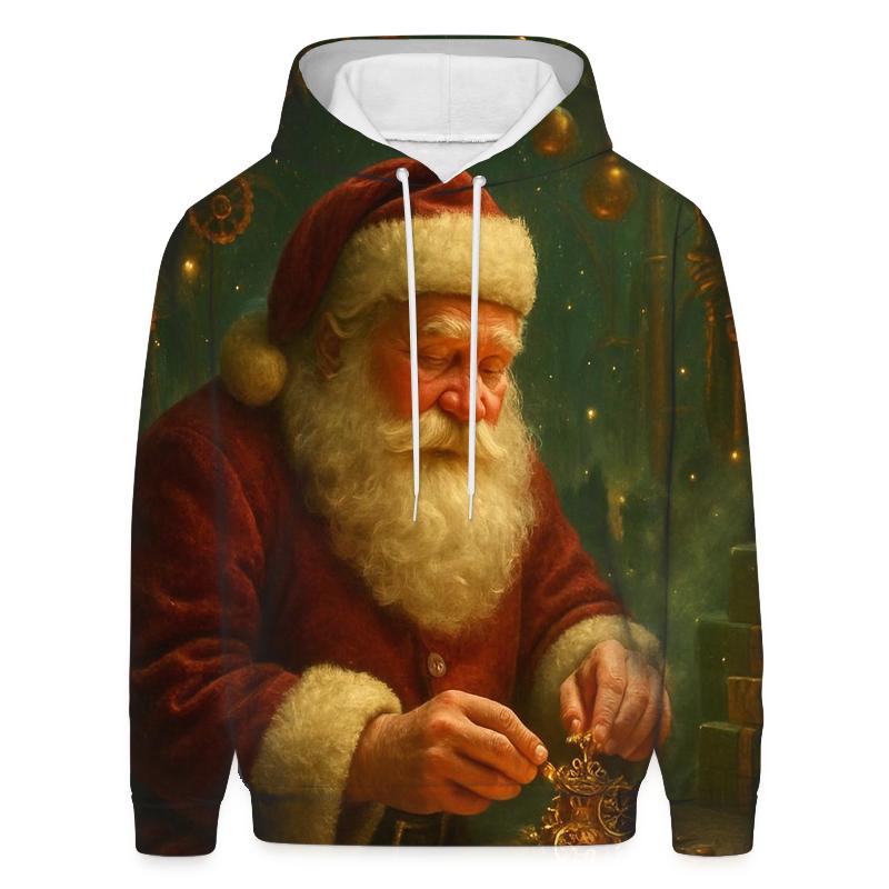 North Pole Clockwork Giftmaker Santa hoodie designs