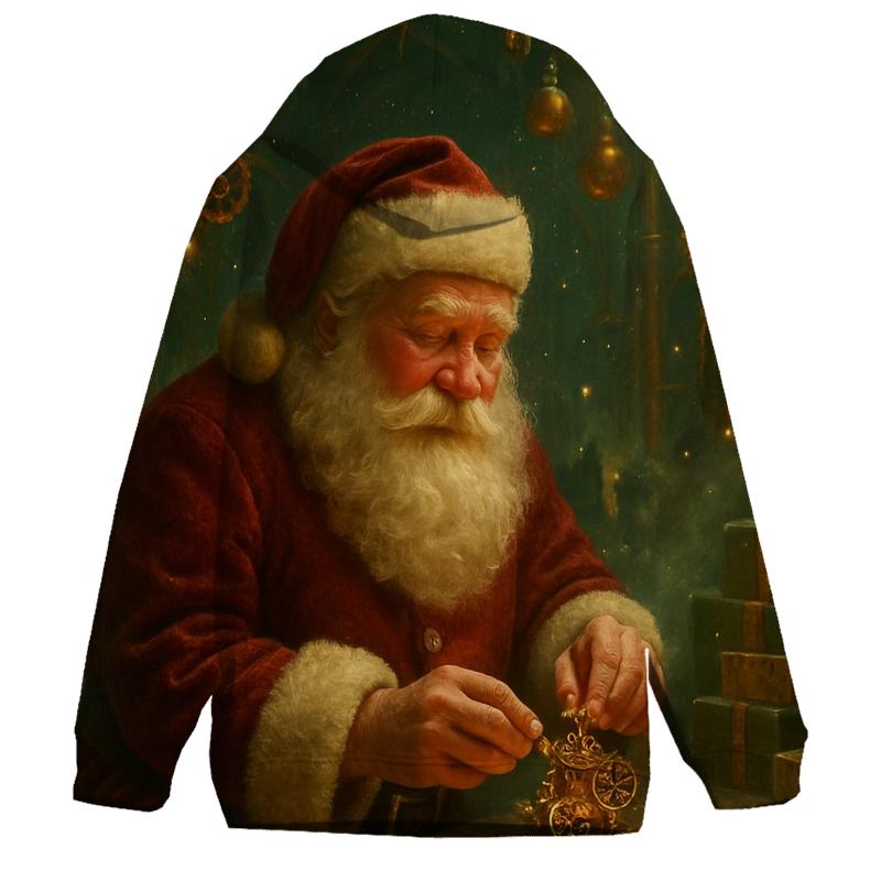 North Pole Clockwork Giftmaker Santa hoodie designs
