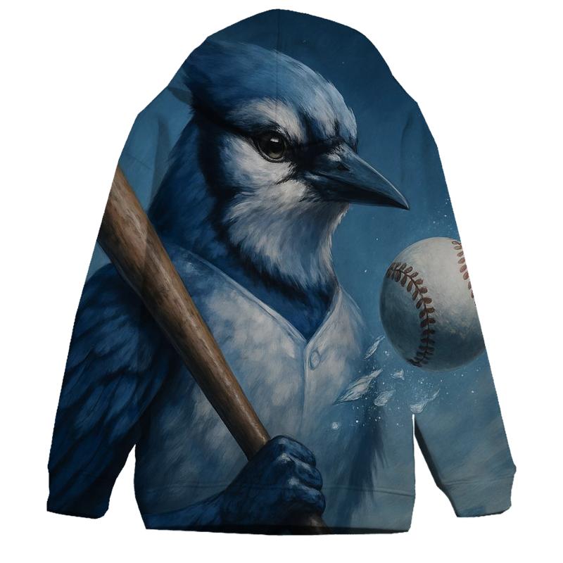 Bat Perch With Blue Jays Frostlight graphic hoodies