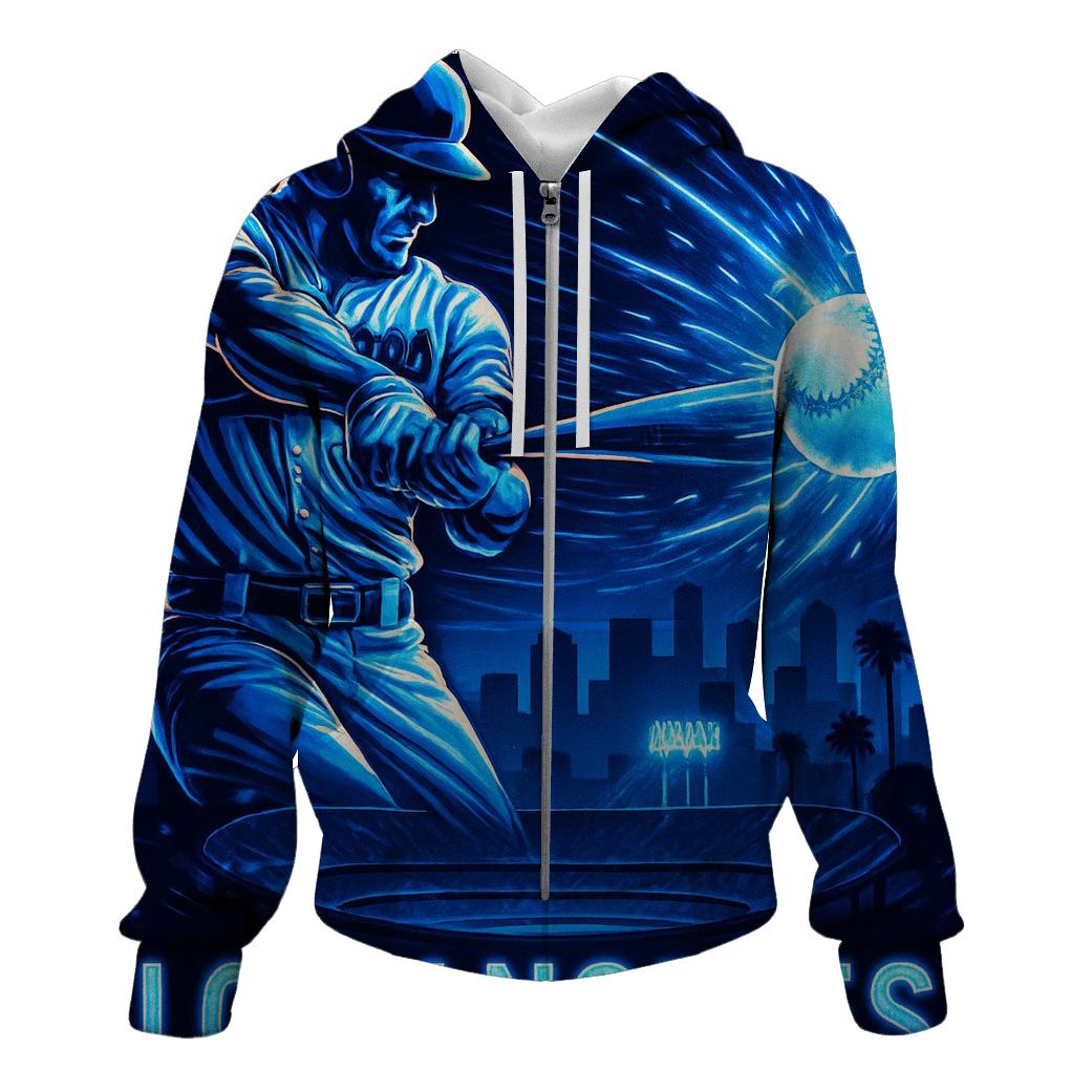 Electric Swing Over Chavez Ravine embroidered hoodies