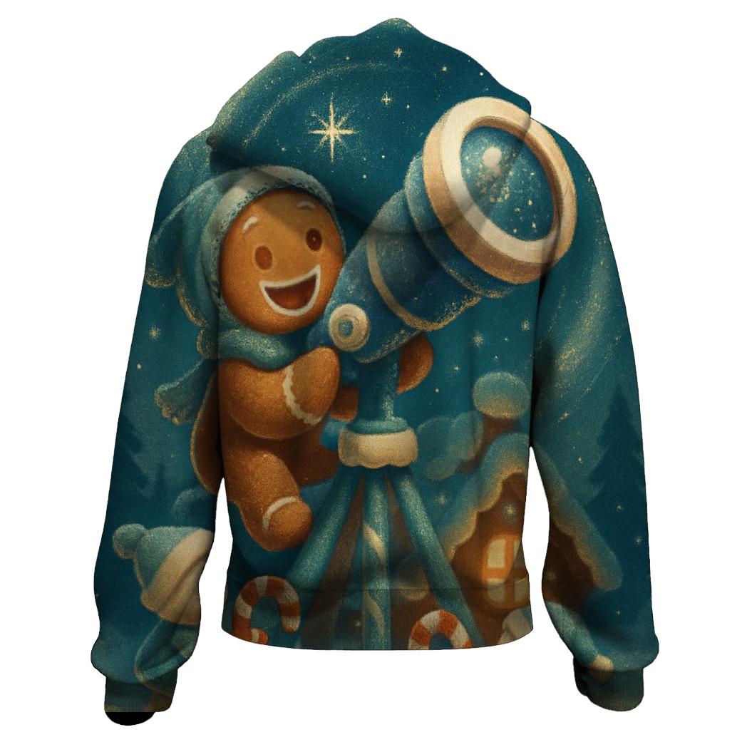 Gingerbread Observatory Under The Aurora heavyweight hoodies