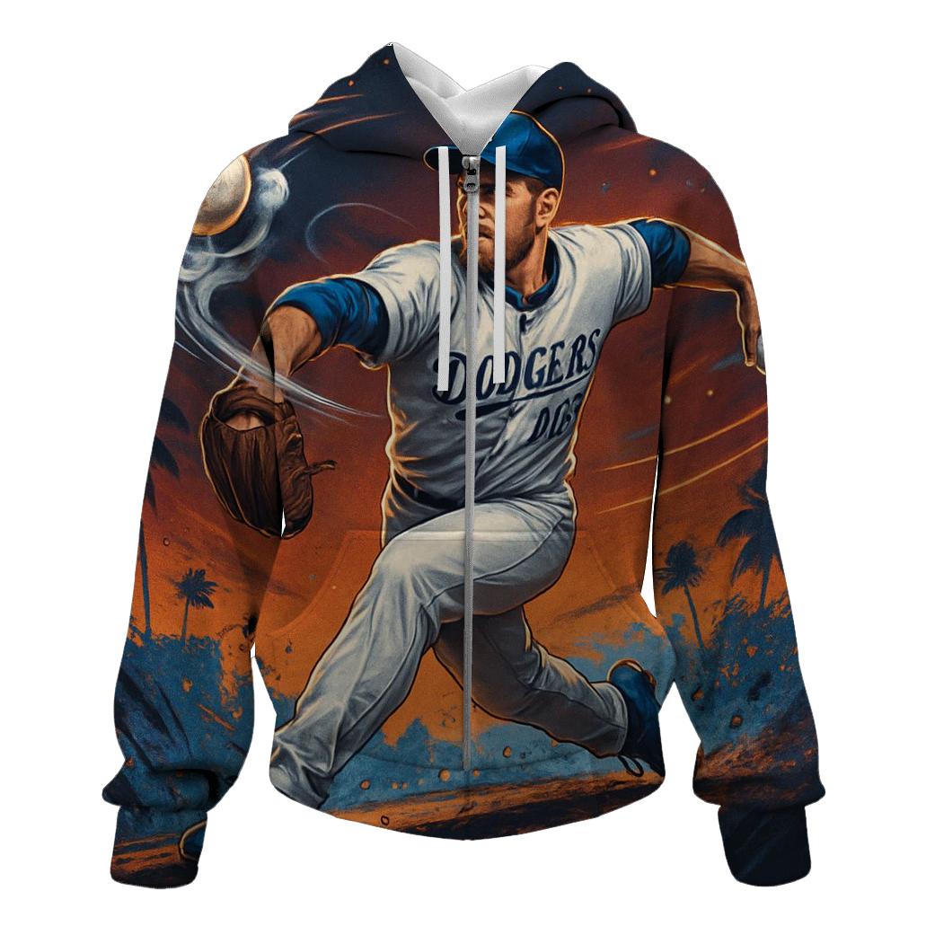 Chrome Pitcher Through Sunset Atmosphere printed hoodies