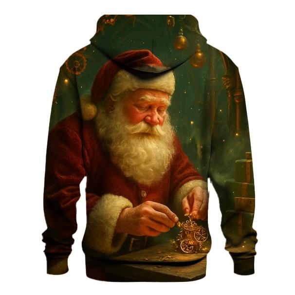 North Pole Clockwork Giftmaker Santa heavyweight hoodies