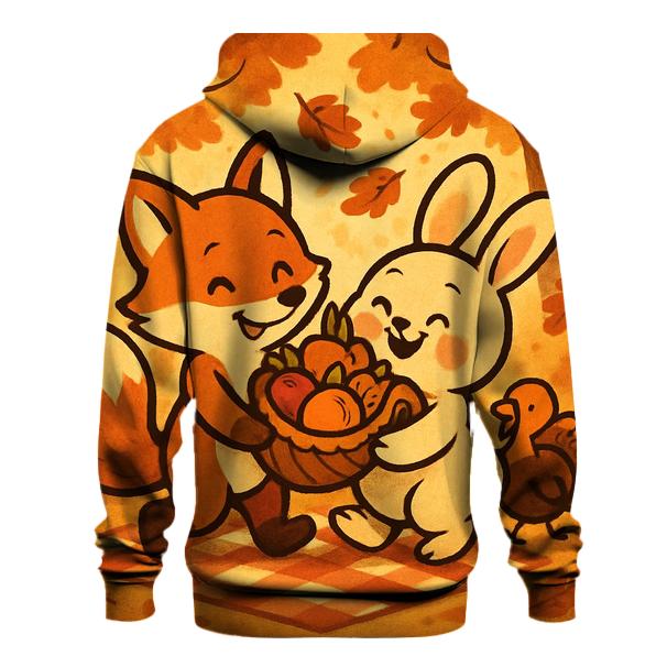 Forest Friends Harvest Parade Under Sunbeams zip-up hoodies