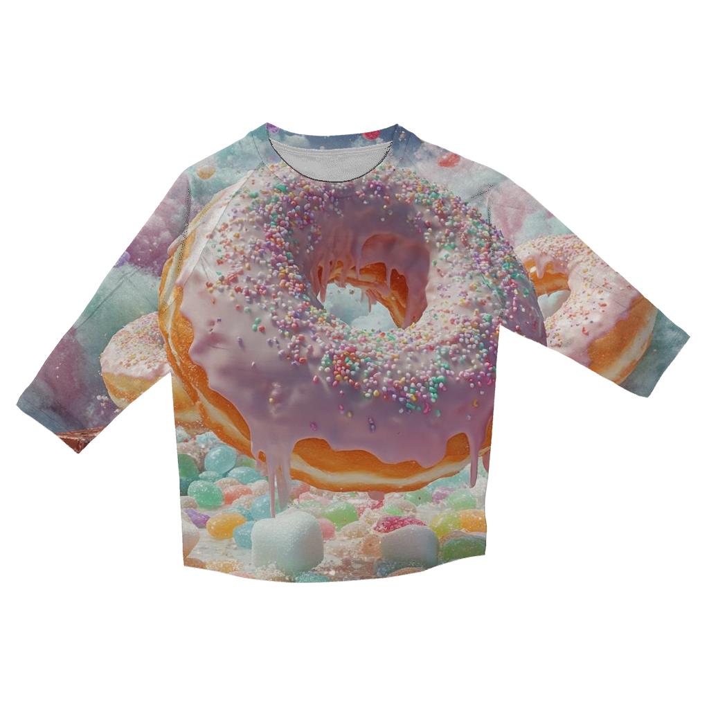 Midnight Donut Meteor Garden casual three quarter sleeve shirts