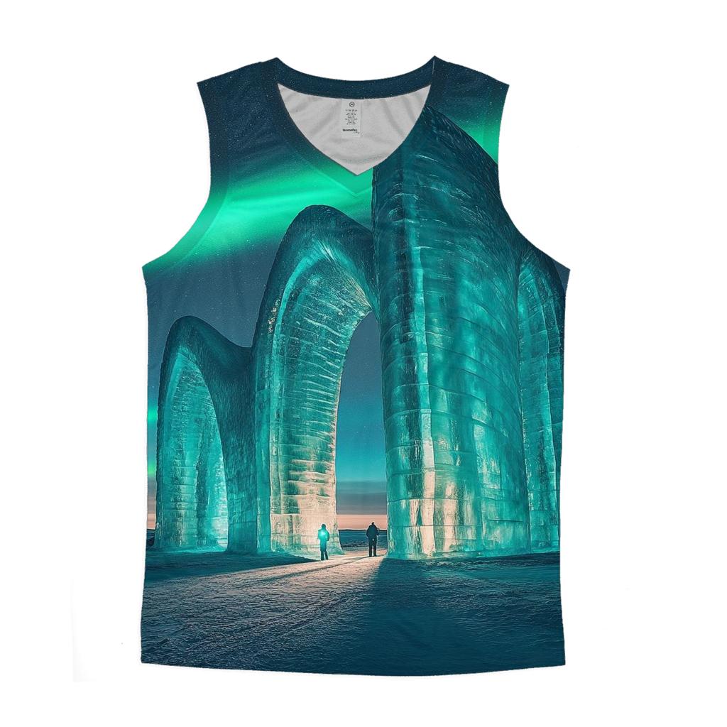 Arctic Ice Cathedral Of Light trendy fitted tank tops