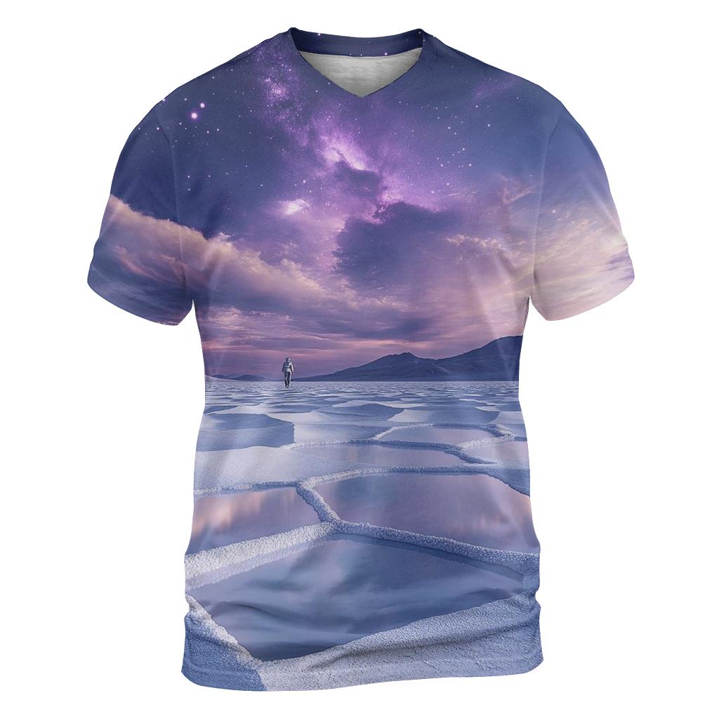 Atacama Salt Flats Under A Violet Nebula vibrant all-over design tees