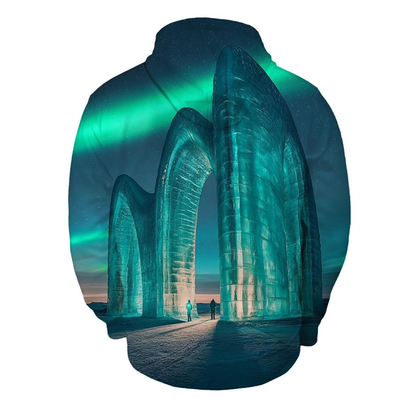 Arctic Ice Cathedral Of Light custom hoodies