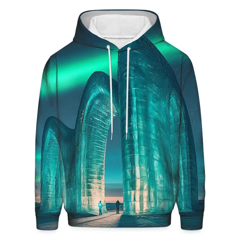 Arctic Ice Cathedral Of Light graphic hoodies