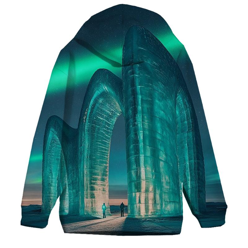 Arctic Ice Cathedral Of Light graphic hoodies
