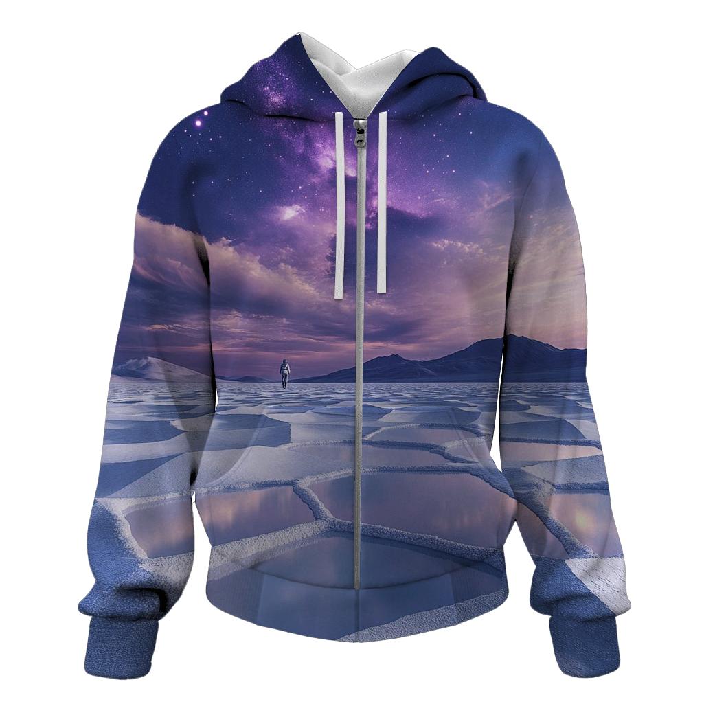 Atacama Salt Flats Under A Violet Nebula custom hoodies