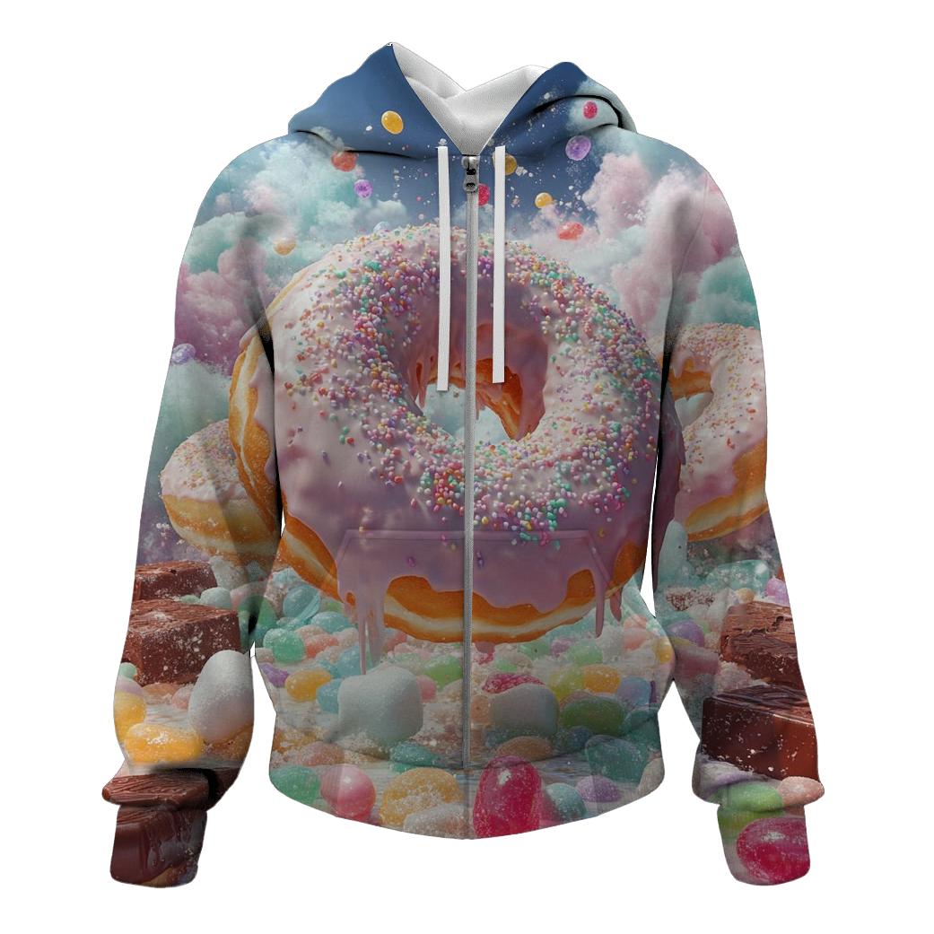 Midnight Donut Meteor Garden zip-up hoodies