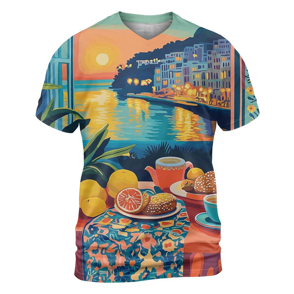 Henri Matisse Inspired Mediterranean Cafe Still Life statement graphic shirts