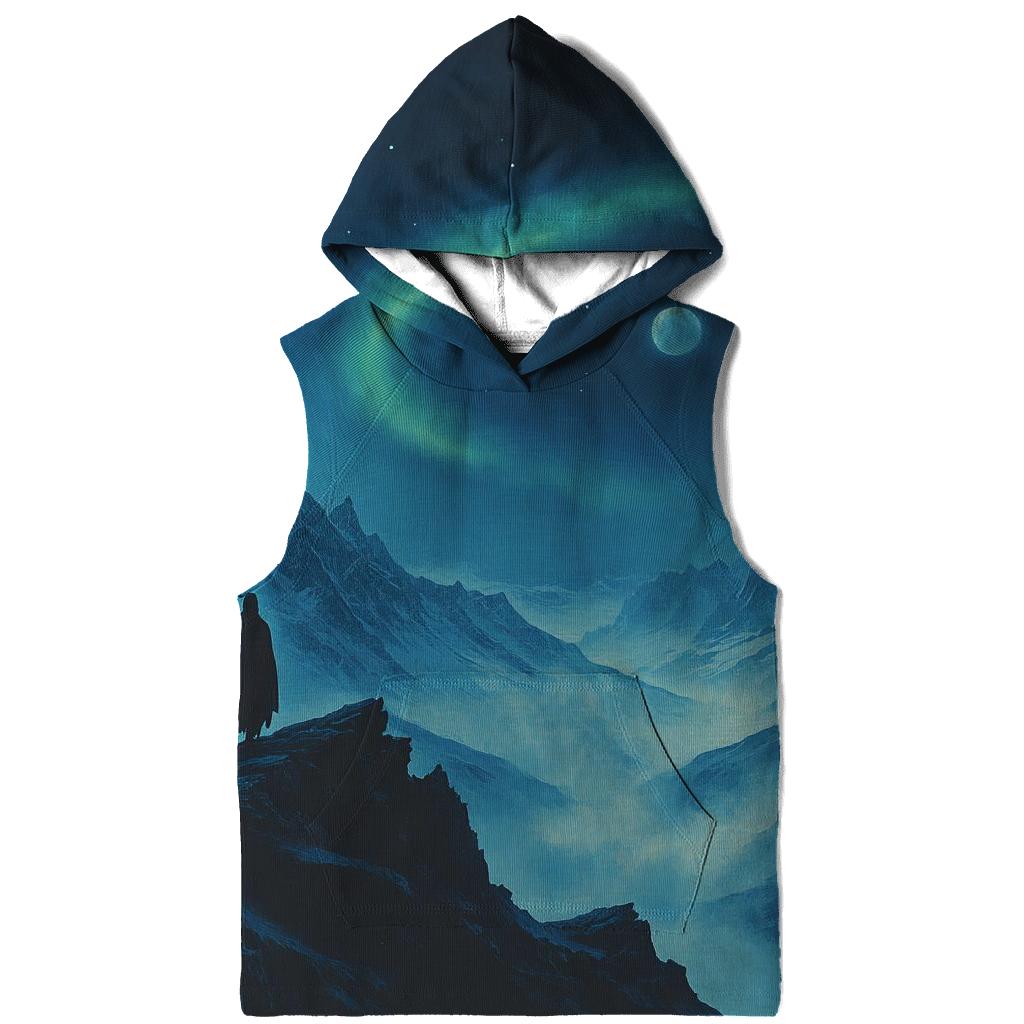 Caspar David Friedrich Inspired Aurora Over Silent Mountains pullover hoodies