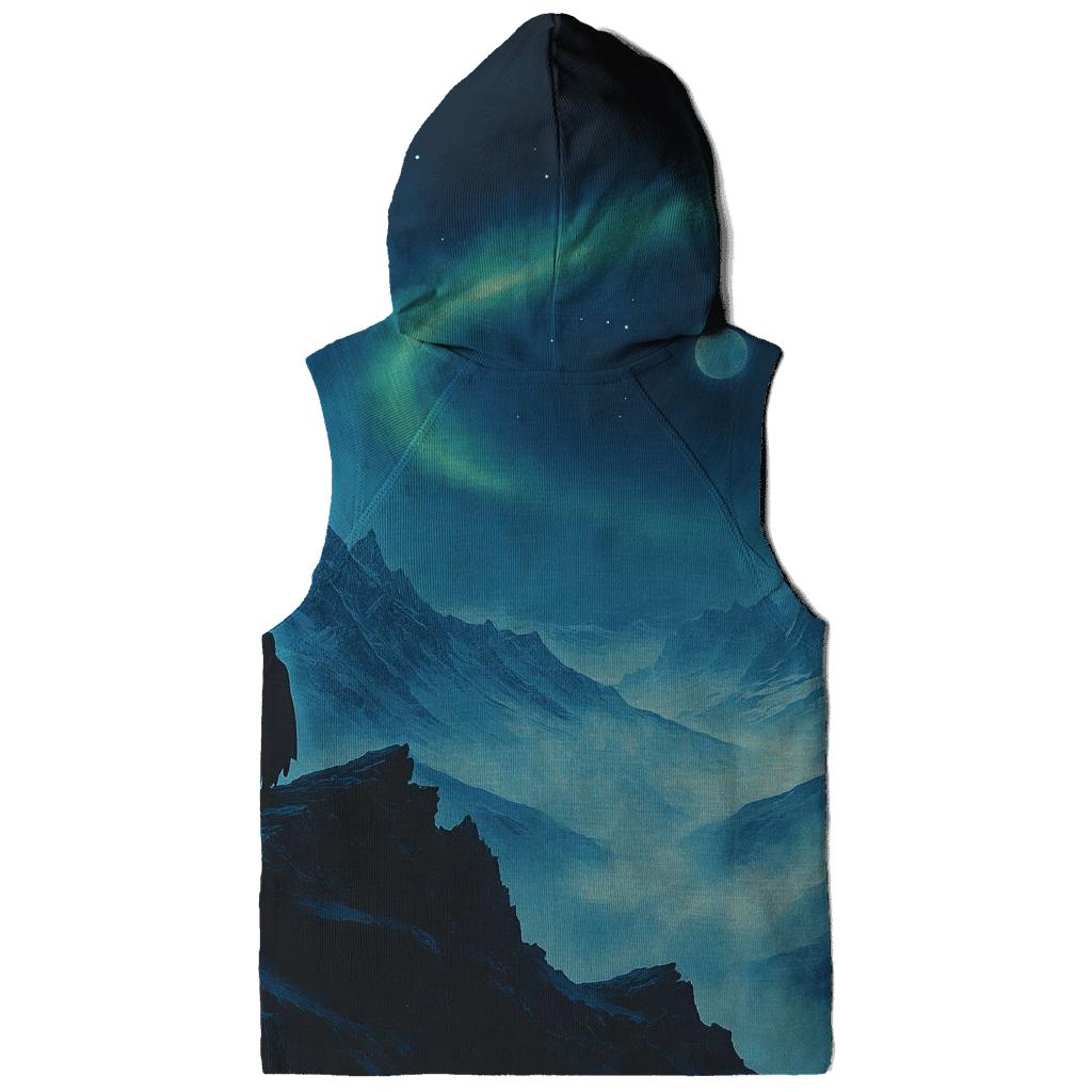 Caspar David Friedrich Inspired Aurora Over Silent Mountains pullover hoodies