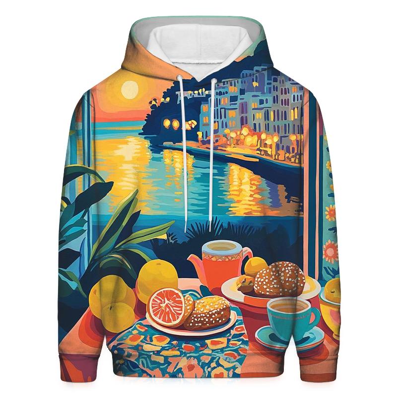 Henri Matisse Inspired Mediterranean Cafe Still Life hoodie styles