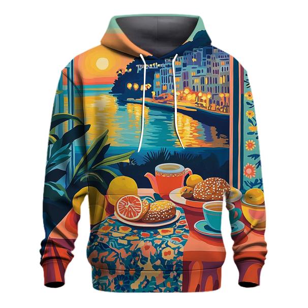 Henri Matisse Inspired Mediterranean Cafe Still Life printed hoodies