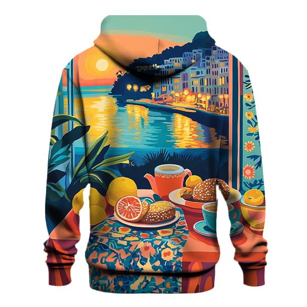 Henri Matisse Inspired Mediterranean Cafe Still Life printed hoodies