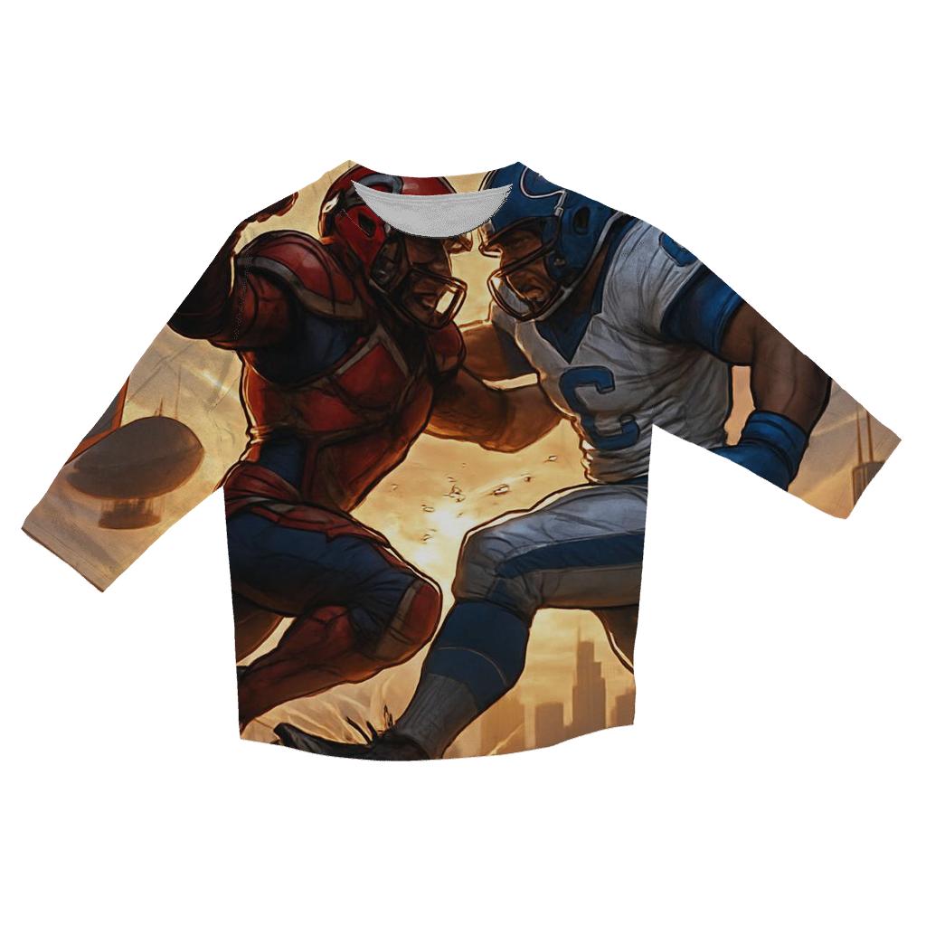 Skyrail Gridiron Duel Braves Versus Cubs casual three quarter sleeve shirts