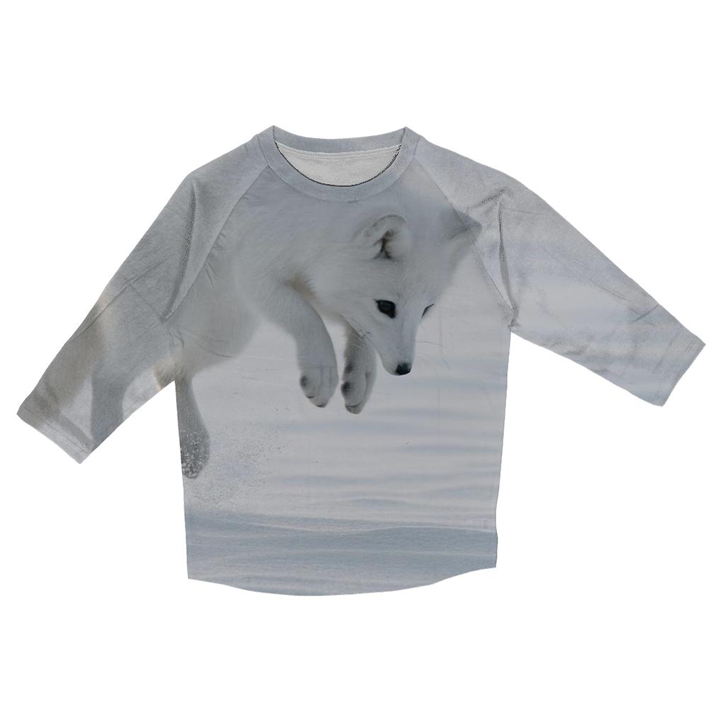 Tundra Pounce Arctic Fox custom 3/4 sleeve shirts